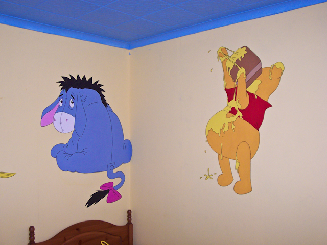 Pooh and Eeyore mural